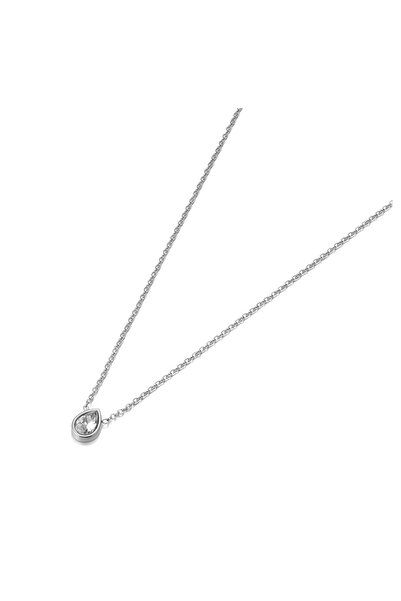 Choice N25022P Lokaer Delicate Teardrop Cubic Zirconia Crystal Pendant Neckla...