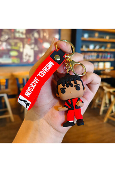 Miniso A(1PC) Michael Jackson Keychain Music Idol Doll Machine Key Chain Bag ...
