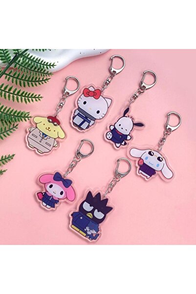 Choice 5 cm 1 6PCS Sanrio Business Suit Acrylic Keychain Accessories Creative...