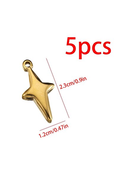 Choice 5 قطع من قلادات النجوم والنيازك العتيقة المصنوعة من الفولاذ المقاوم لل...