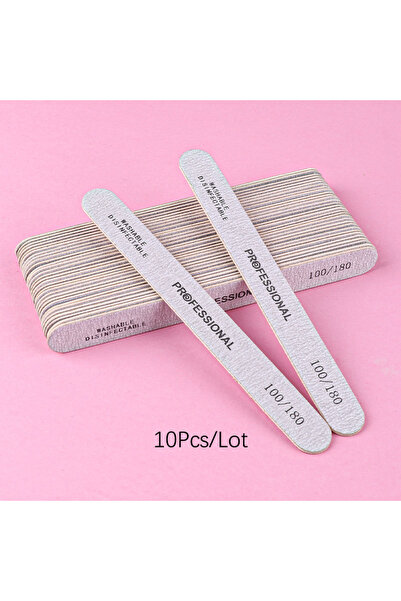 Choice 10 قطع من مبارد الأظافر الخشبية الرمادية السميكة والمستقيمة، حبيبات 10...