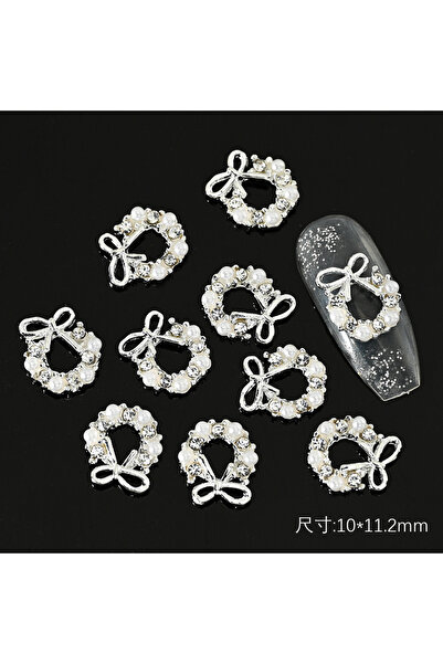 Choice JE1066(10pcs) 10Pcs Christmas Garland Bow 3D Nail Art Charms Sparkly A...
