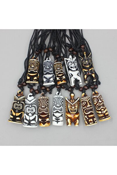 Choice Random tikis 12pcs/Lot Hawaiian Tiki totem Necklaces for Men Women imi...