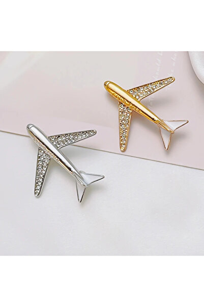 Choice دبابيس طائرات ذهبية وفضية أنيقة، بروش رجالي مزين برسومات طائرات، هدية ...