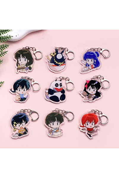 Choice 5cm 10 1/9Pcs Anime Characters Ranma ½ Acrylic Keychain Accessories Cu...