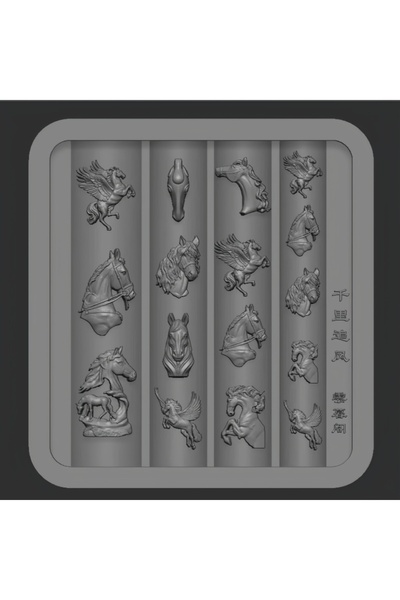 Choice قالب سيليكون ثلاثي الأبعاد فني على شكل رأس فارس، قطعة واحدة شفافة، منا...