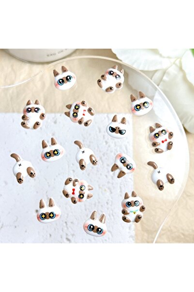 Choice مجموعة متنوعة من 30 قطعة من زينة أظافر القطط المضيئة بألوان مزدوجة بتص...