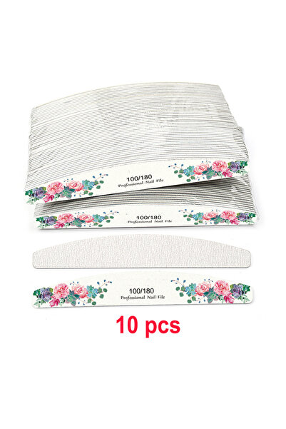 Choice 10pcs 1/3/5/10Pcs Professional Wood Thin Nail File 100/180 Sandpaper S...