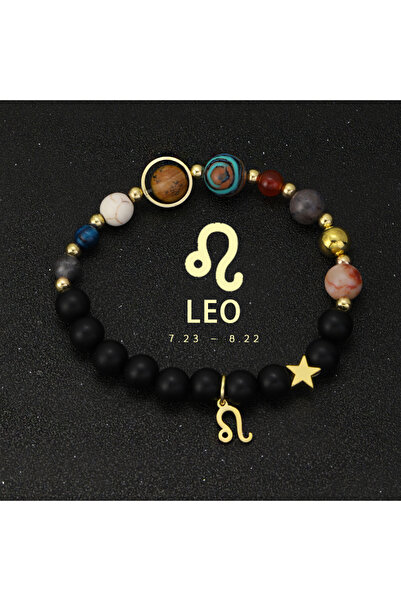 Choice أساور برج الأسد الجديدة، مقاس 18-19 سم، تضم ثمانية كواكب و12 كوكبة، مص...