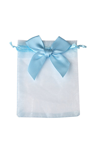 Choice 10 قطع/عبوة، 10×15 سم، 4 ألوان زرقاء، أكياس شبكية من الأورجانزا مزينة ...