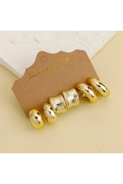 Choice 157B(3pairs) 3pairs/9pairs Fashion Casual With Gold-plating Earrings S...