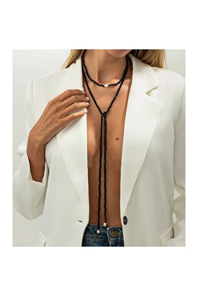 Choice قلادة طويلة من الخرز الكريستالي العصري بثلاثة أنماط من إنجيمارك، باللو...