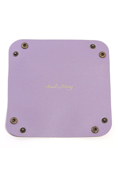 Choice صندوق تخزين من الجلد الصناعي البنفسجي، مقاس 15×15 سم، قطعة واحدة، بتصم...