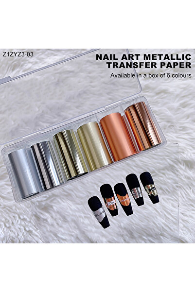 Choice Z1ZYZ3-03 لفة واحدة من ورق نقل رقائق الأظافر بتصميم حورية البحر، رقائق...