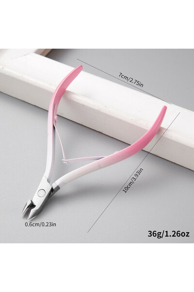 choice2 مقص أظافر حاد من الفولاذ المقاوم للصدأ بلون وردي متدرج لإزالة الجلد ا...