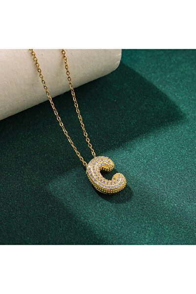 Choice قلادة جديدة عصرية من الزركون الكريستالي مكونة من 26 حرفًا إنجليزيًا لل...