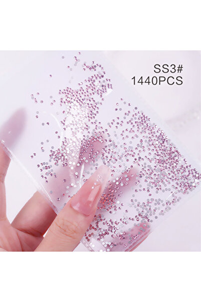 Choice 1440 قطعة من أحجار الراين الزجاجية الصغيرة المستديرة ذات القاعدة المسط...