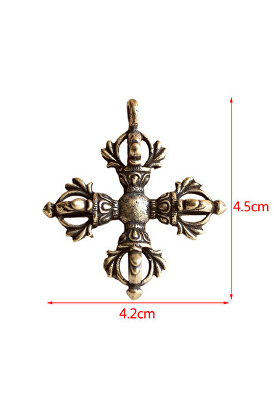 Choice 1pc 1PC Cross Vajra Brass Car Key Chain Pendant Buddhism Dharma Handma...