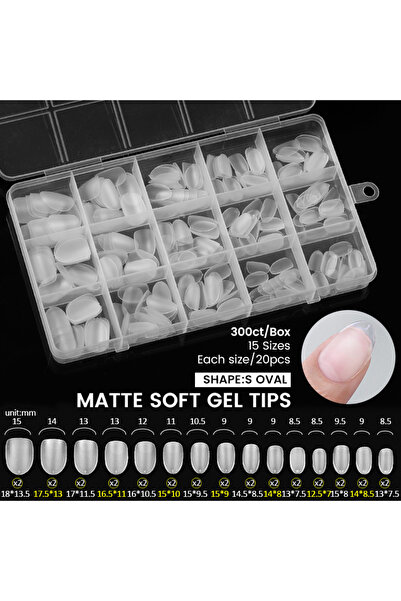 Choice أظافر صناعية فرنسية قصيرة جدًا غير لامعة، بيضاوية الشكل، 300 قطعة/علبة...