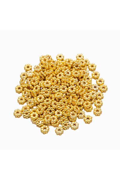 Choice 500 قطعة/مجموعة من خرز الفواصل الزهرية الذهبية مقاس 4 مم لصنع الأساور ...