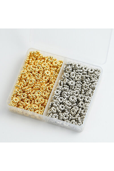 Choice ٤٠٠ قطعة من خرز فاصل على شكل ندفة ثلجية مقاس ٦ مم، علبة تحتوي على مجمو...