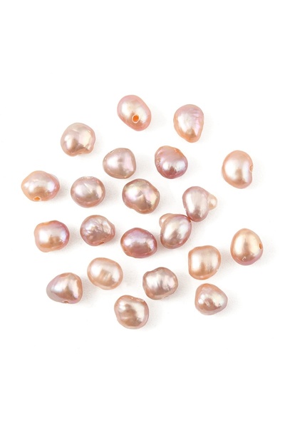 choice2 مجموعة من 10 قطع من خرز اللؤلؤ الطبيعي المستزرع من المياه العذبة، لؤل...