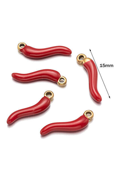 Choice 5 قطع من تعليقات الفلفل الأحمر الصغيرة المصنوعة من الفولاذ المقاوم للص...