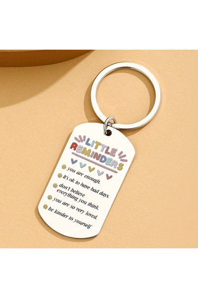 Choice Silver Motivational Gifts for Women Cute Little Reminders Keychains In...