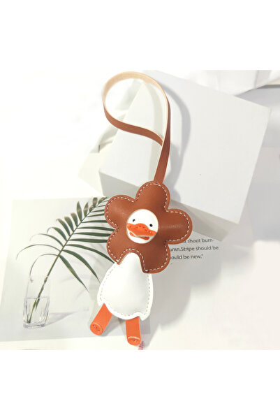 Choice brown flower duck cute fashion women's cartoon pu leather sunflower du...