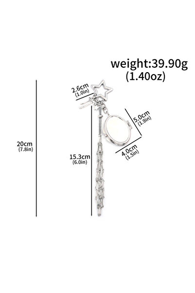 Choice BG00208-02 Fashion Women KeyChain Heart Shaped Mirror Stainless Steel ...