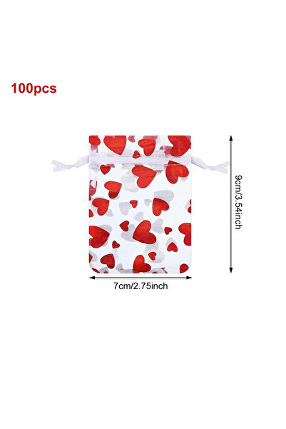 Choice أكياس هدايا عيد الحب وحفلات الزفاف، مقاس 8×10 سم، 100 قطعة أو 50/100 ق...
