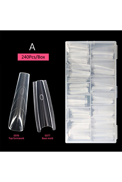 Choice A 【Peace】Sandwich Dual Nail Forms 240pcs 14Size Quick Extensions-Dual ...