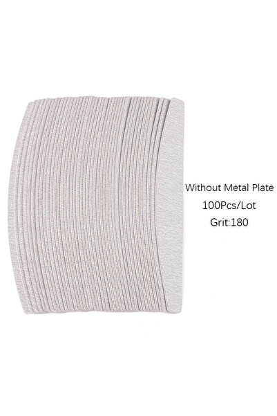 Choice 100Pcs 180Grit Pads 100Pcs Grey EVA Sandpaper Nail Art File 100/180 Gr...