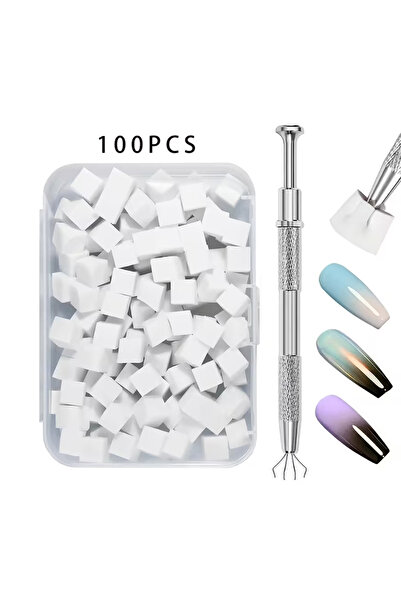 Choice 100PCS 100/200pcs Sponge Gradient Nail Art Stamper Tools Gel Polish Co...