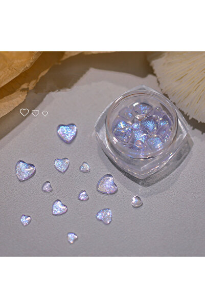 Choice 30pcs 30pcs/box 3D Kawaii Glitter Powder Heart Nail Art Decorations Re...