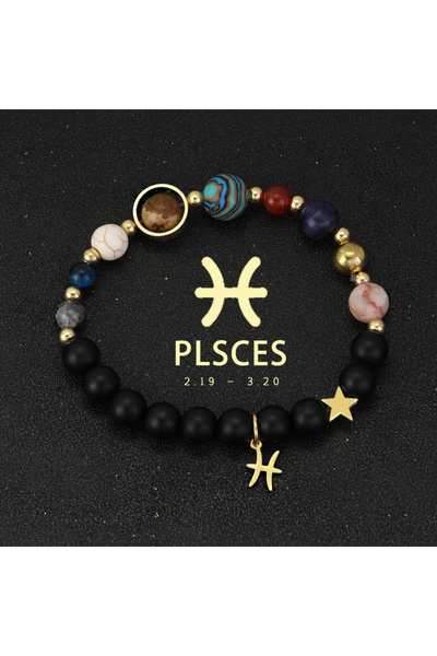 Choice سوار برج الحوت الجديد، بطول 18-19 سم، يضم ثمانية كواكب و12 كوكبة، مناس...