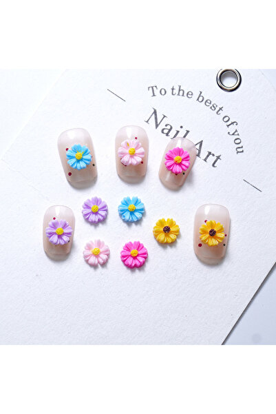 Choice مجموعة متنوعة - 100 قطعة، 100 قطعة/عبوة، زينة أظافر كورية على شكل زهرة...