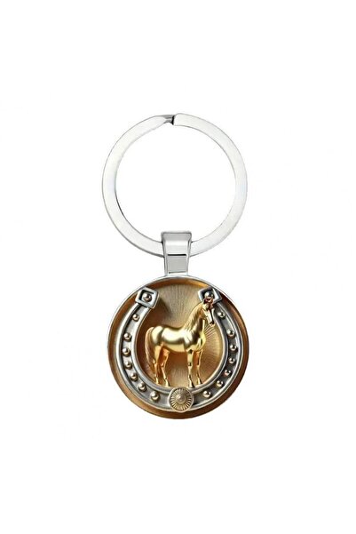 Choice Gold Metal Horse Pendant Horseshoe And Horse Pendant with Keyring Luck...