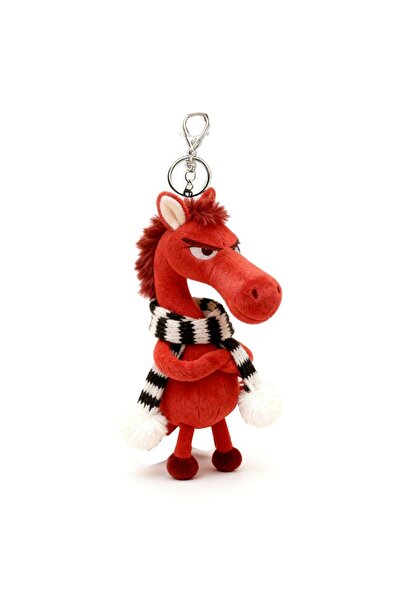 Choice Red Scarf Plush Arrogance Pony Wear scarf Keychain for Women Bag Penda...