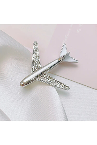 Choice دبابيس فضية أنيقة على شكل طائرة، زينة طائرات رجالية، زينة للبدلات، هدي...