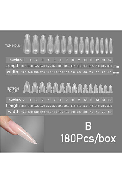 Choice F50S-F50X Sandwich Dual Nail Forms 180pcs 15size NEW 2025 Extensions-D...