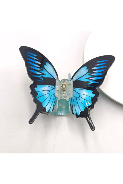 Choice Dark Blue Big and Elegant Butterfly Hair Claw Clips Colorful Claw Clip...