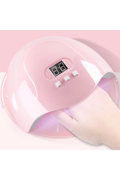 Choice Pink Hot Nail Dryer Machine with 18pcs Beads UV LED Lamp Portable USB ...