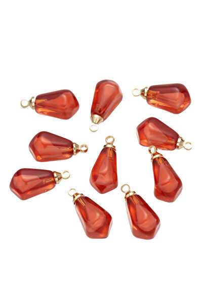 Choice مجموعة كبيرة من 10 قطع من تعليقات خرز الرمان باللونين الأحمر والوردي م...