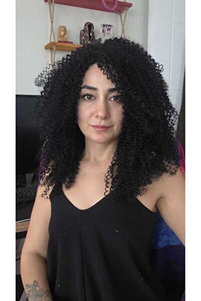 Perukçu Alev AFRO KIVIRCIK GERÇEK SAÇ PERUK 739NO
