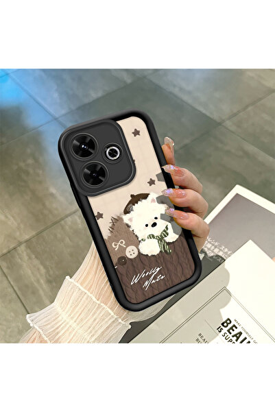 CASEVIBE Redmi 13 Uyumlu, sevimli kedi desenli silikon telefon kılıfı.