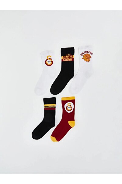 LC Waikiki Mješovite Galatasaray Sa deznom čarape za dečake, pakovanje od 5 k...