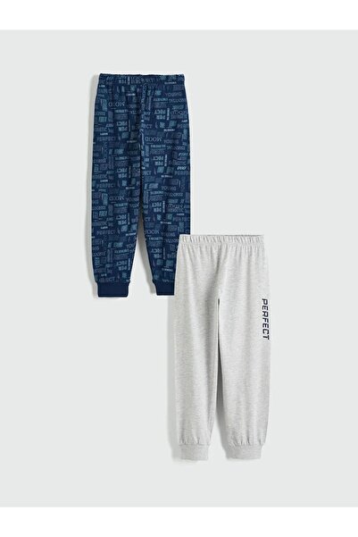 LC Waikiki Момчешки пижамни панталони с еластична талия в тъмно син цвят, ком...