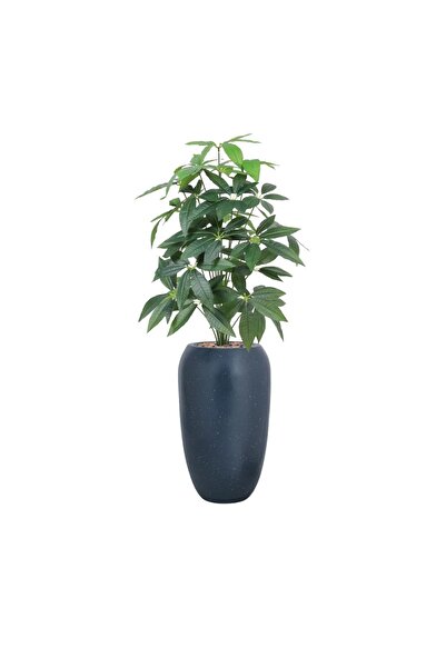 Generic شجرة أوراق مانجو صناعية فاخرة - 130 سم بنمط استوائي كثيف