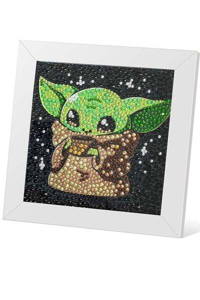 Generic طقم رسم ماسي خماسي الأبعاد للأطفال مع إطار خشبي